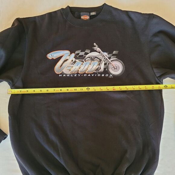 Vintage 2001 Harley-Davidson V-Rod Crewneck Sweatshirt Men’s L Black NWOT - Picture 12 of 12